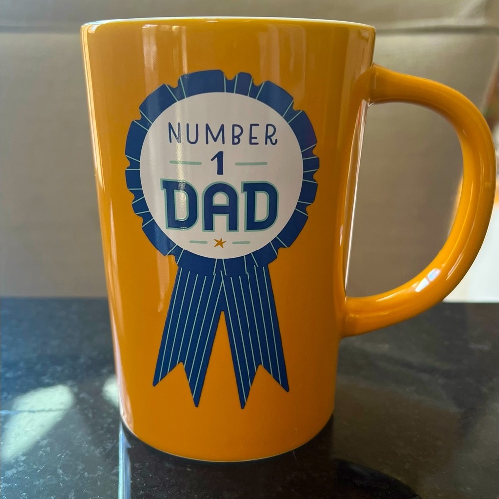Number One Dad  tall coffee mug- new with tags!
